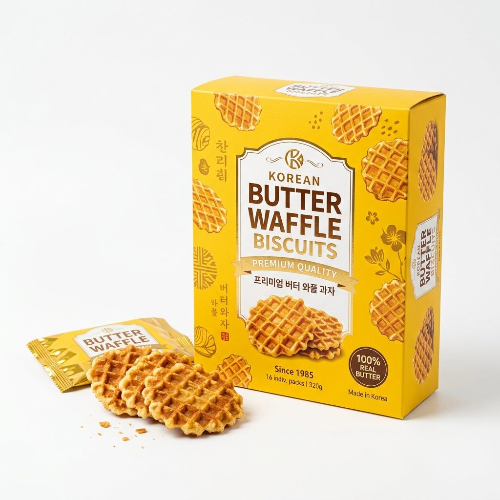 Bánh quy bơ cao cấp Crown Butter Waffle Hàn Quốc 316g